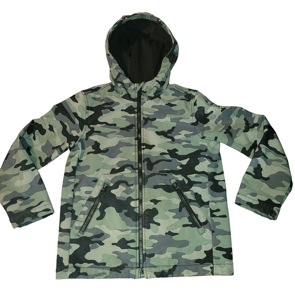 Gap Kids Camo Hooded Zip Up Jacket w/ Fleece Lining